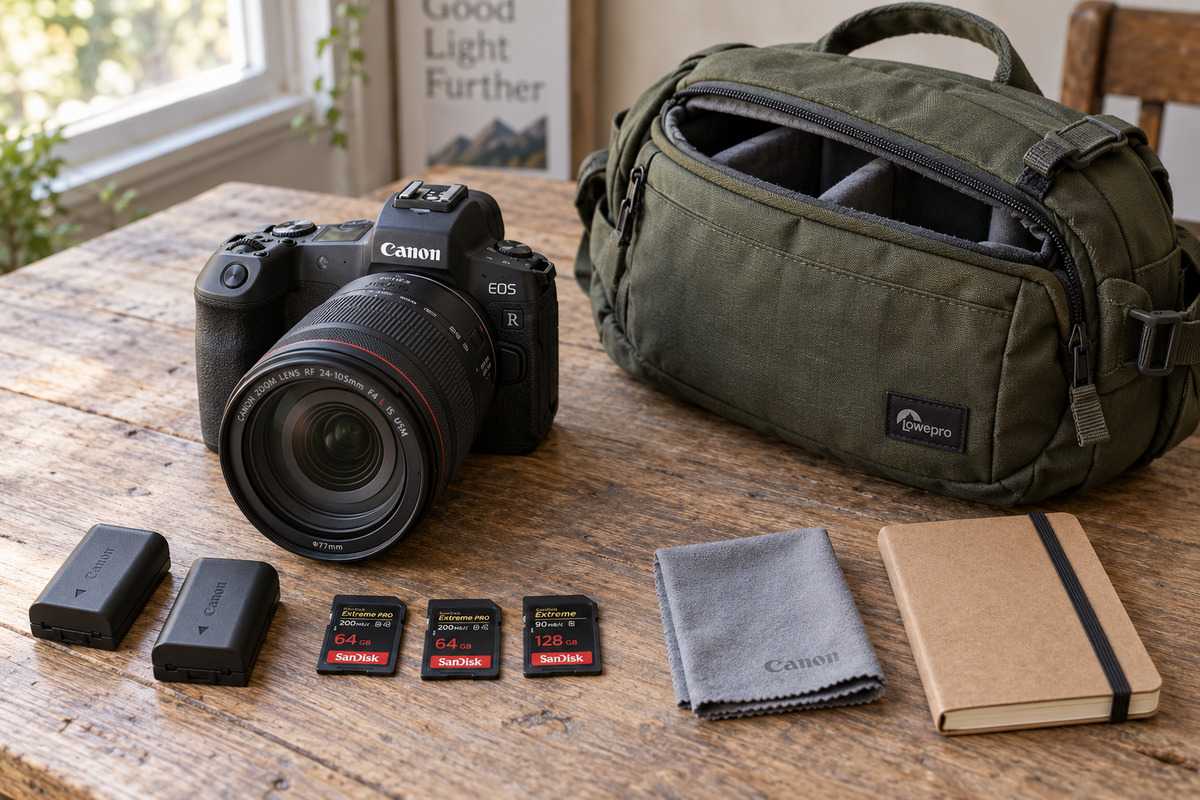 What I pack for a Comfortable Photography Day